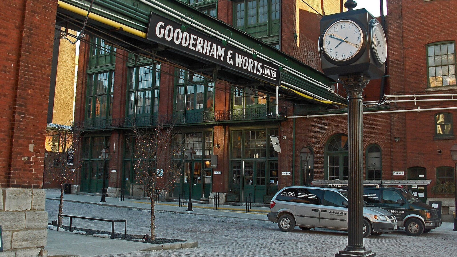 The Distillery District, on the northern edge of the east waterfront — The east waterfront and Distillery District